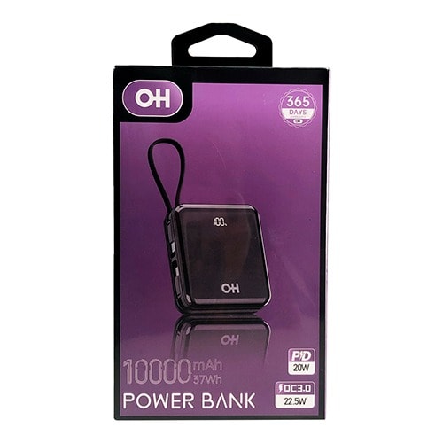 Wirelesss Led Magnetic Digital Display Power Bank - 10,000mah - Black