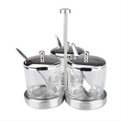 Spice Seasoning Storage Rack Stand Holder Pepper Salt Shakers Kitchen Organizer Shelf Condiment Sprays Box 4pcs/set