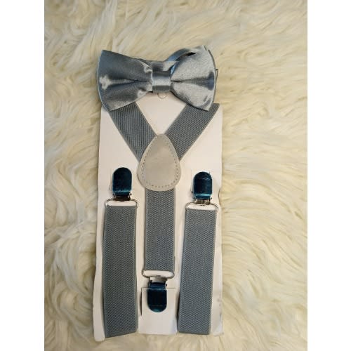 Children Clip-on Y-back Suspenders Bow Tie.