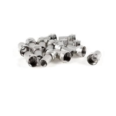 Satellite Signal Line Connector - F Connector For Coaxial Cable - 20 Pieces