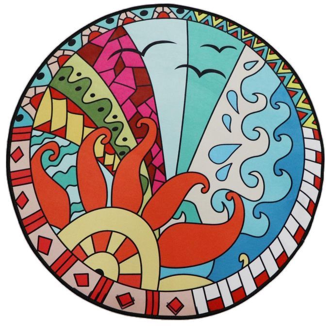 Soft Cartoon Kids Tent Carpet Rug Pad Bedroom Floor Cushion Mat