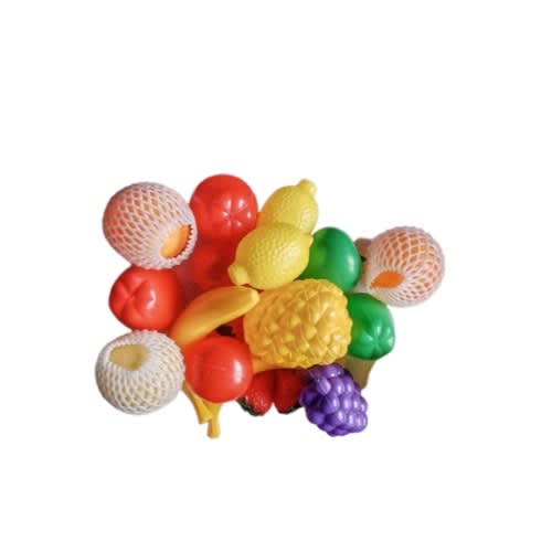 Plastic Fruit And Vegetables - 17 Pieces