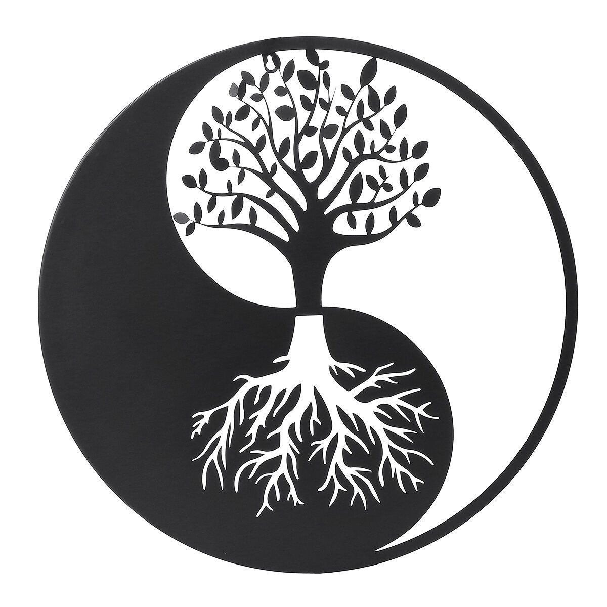 Tree Of Life Hanging Wall Metal Art Round Hanging Sculpture