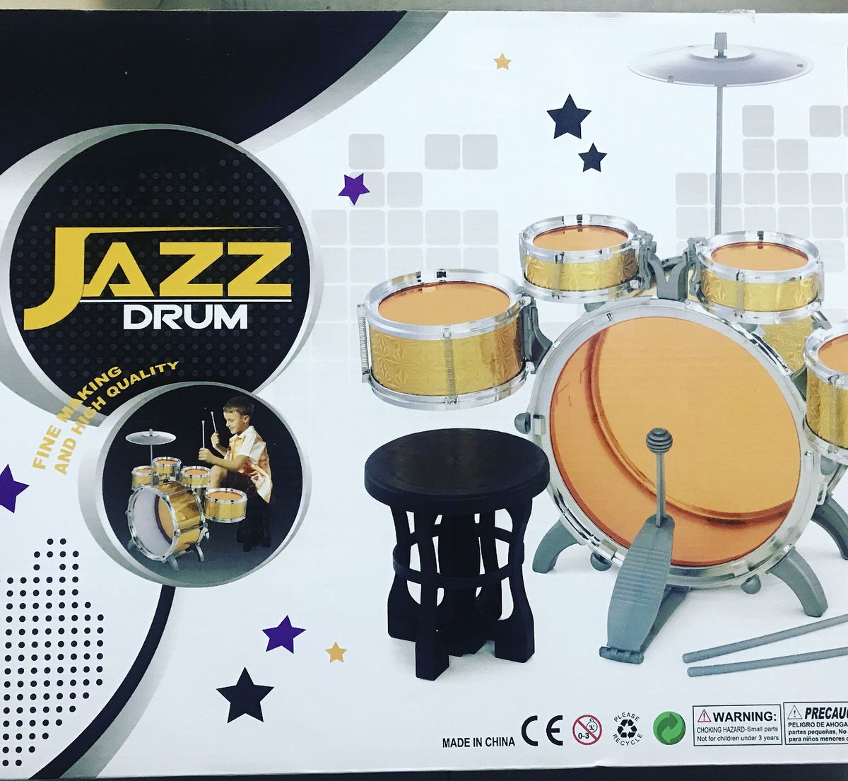 Jazz Drum Set For Boys