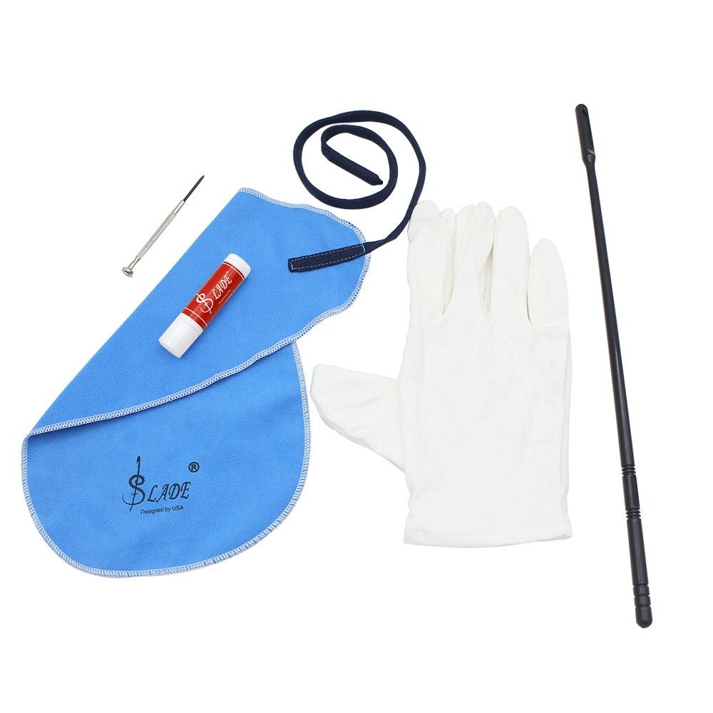 Flute Cleaning Kit Set With Cleaning Cloth Stick Cork Grease