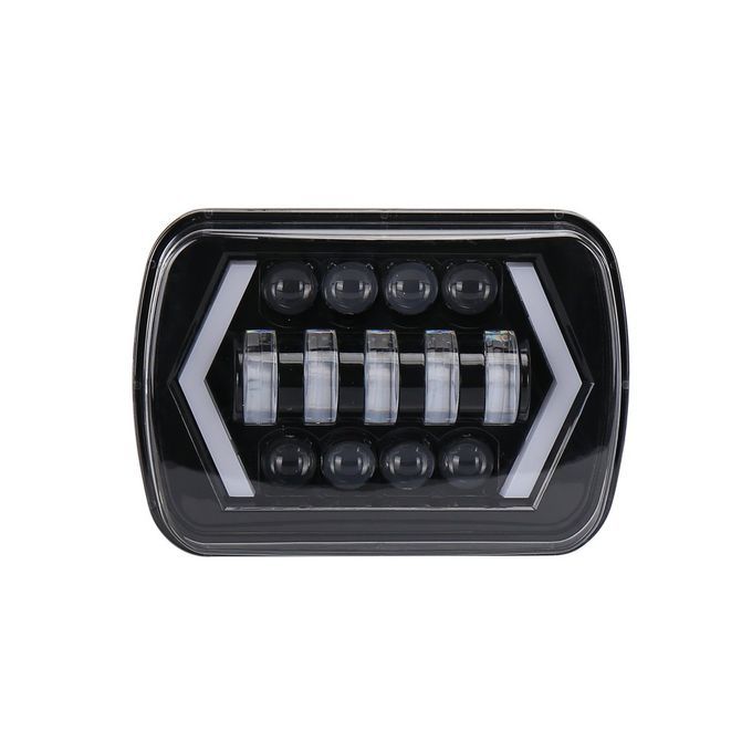 55W High Brightness Day Time Running Square Light 7 In H For Wrangler Tru K-black