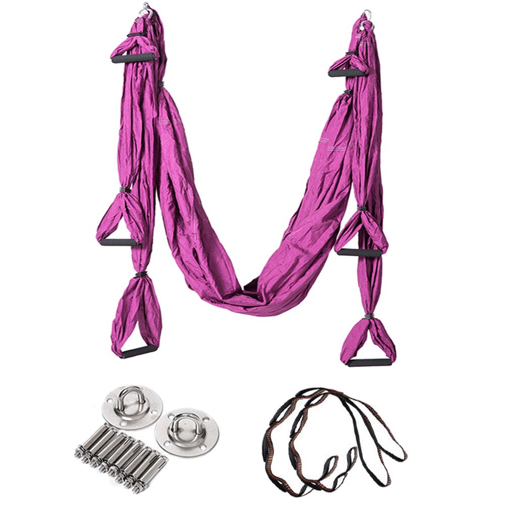 Aerial Flying Yoga Swing Yoga Hammock For Gym Home-Purple
