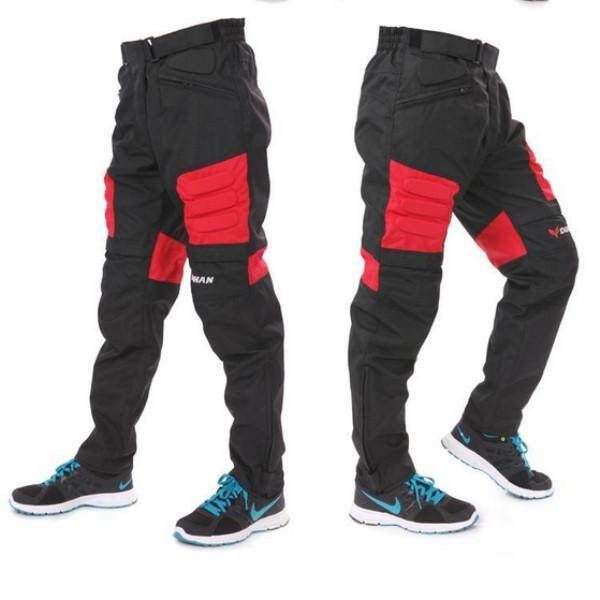 Men Racing Riding Trousers Pants With Knee Pad For DUHAN DK-02 RED (XL) Red XL