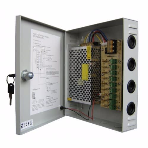 9-Port Fused 12V DC CCTV Power Supply