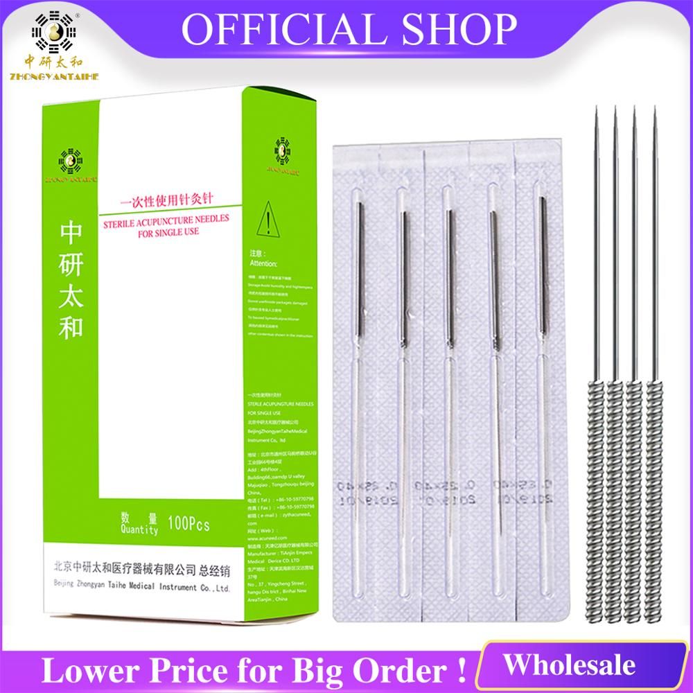 Tube Acupuncture Disposable Without Zhongyan Needle 100pcs Needles Taihe Acupuncture Needle Acupuncture