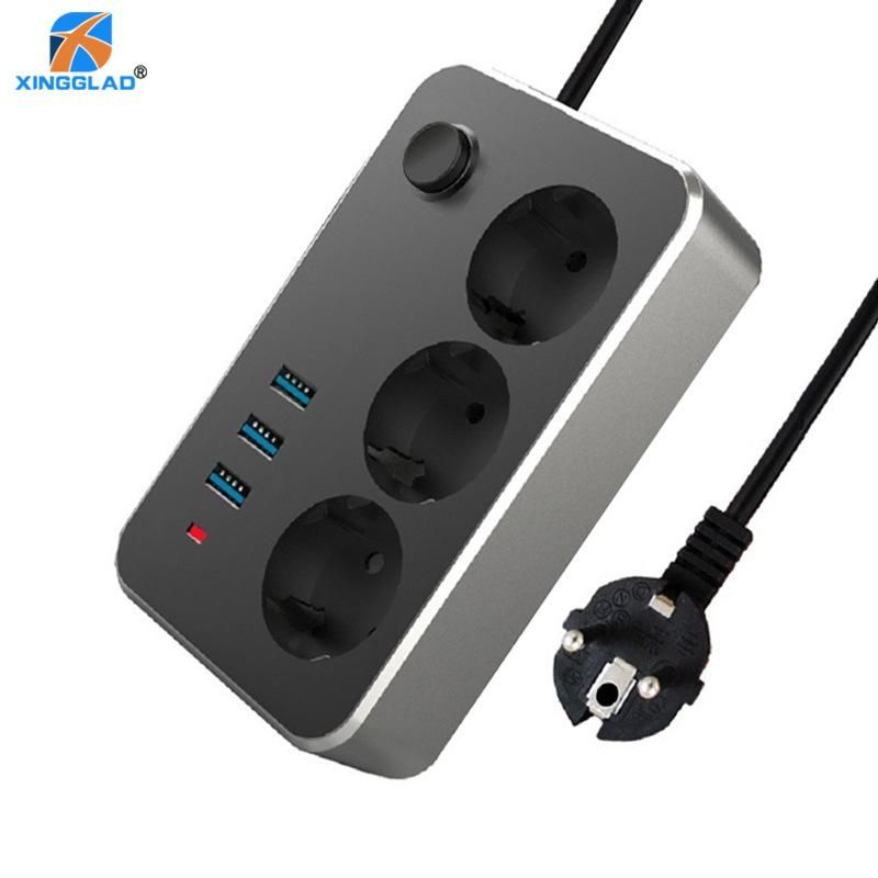 European Standard USB Charging Multi-functional Socket Converter Plug Adapter