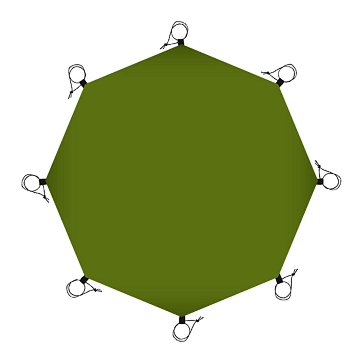 1 Set Octagonal Tent Mat Octagonal Camping Mat with Nails Storage Bag Set