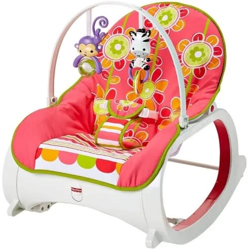 Infant To Toddler Baby Bouncer Rocker - Floral Confetti