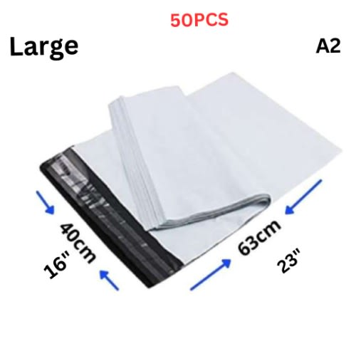 A2 Courier Bags - 50 Pieces - -40x63cm With Invoice Pocket Large