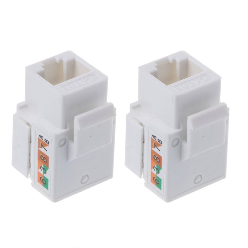 2Pcs CAT6 Network Module Information Socket RJ45 Connector