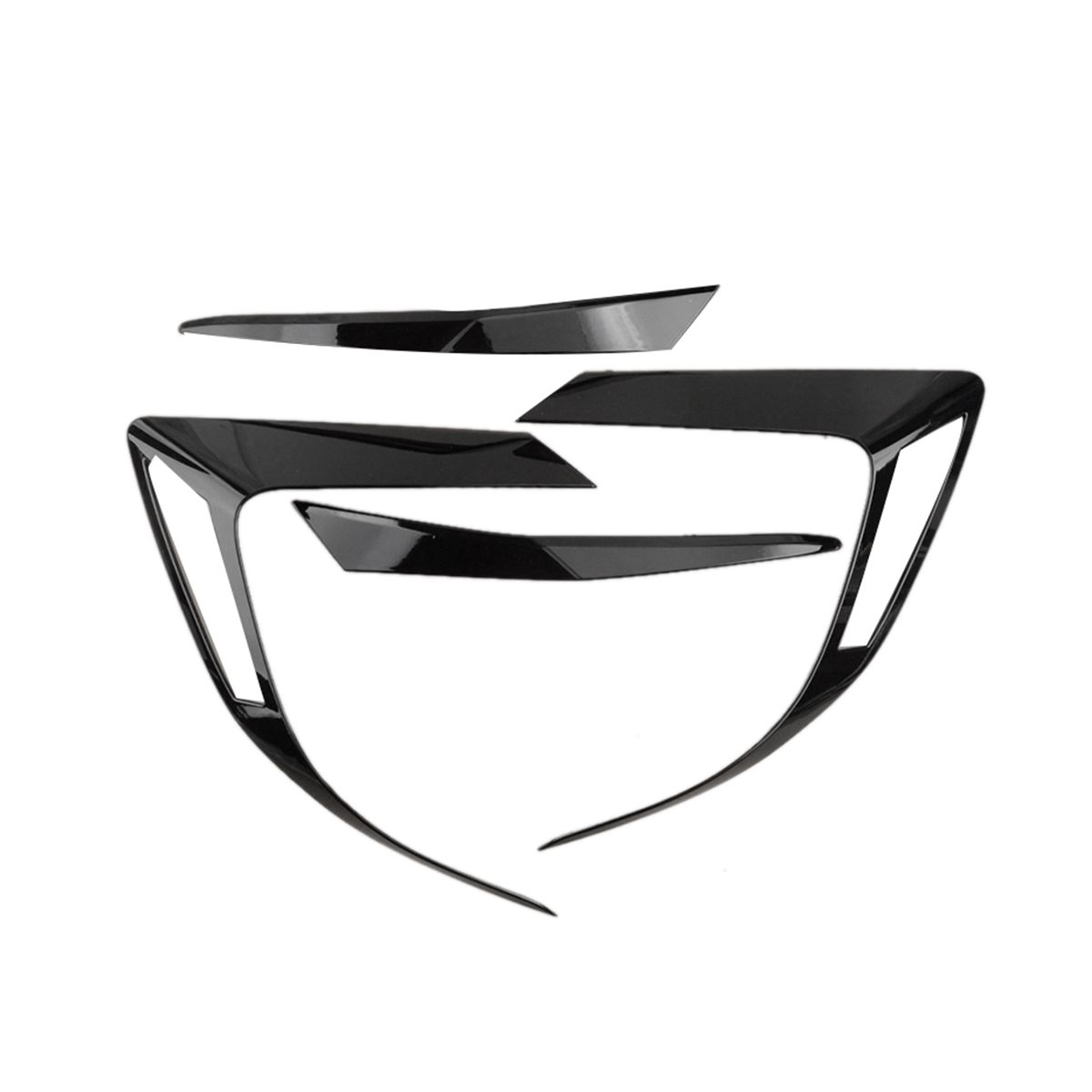 4Pcs/Set Glossy Black Tail Rear Light Lamp Cover Trim ABS Fit for Honda Civic 10Th Sedan 2016 -2020 Replacement