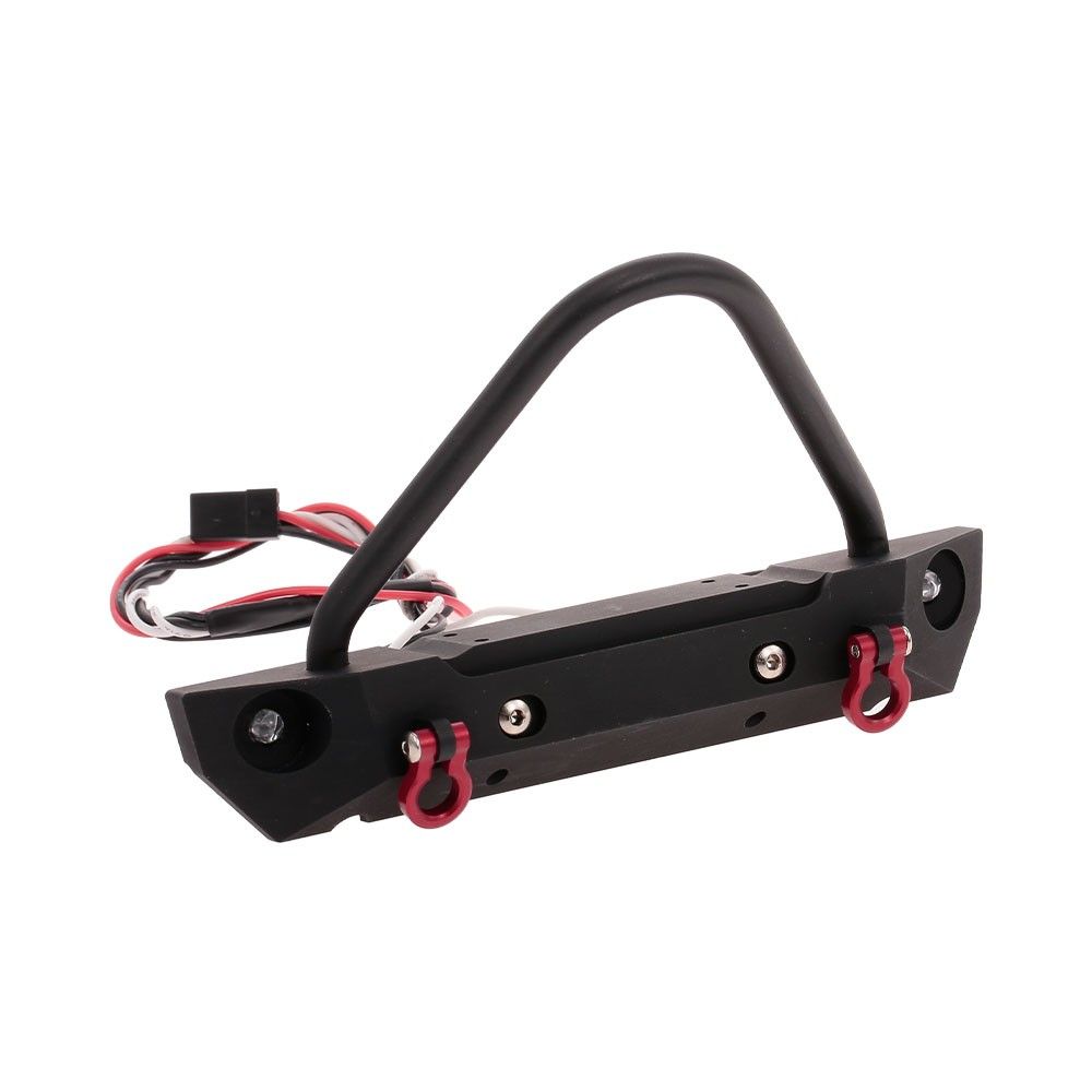 Front Bumper Metal With 2 LED Light For RC Crawler Car