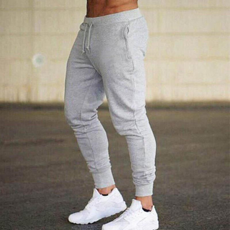 Men's Cotton Sports Tracksuit Solid Solid Informal Pants for Gym Great offer