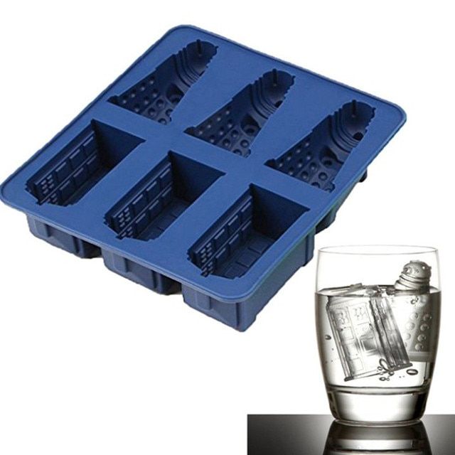 Retro Telephone Booth Ice Cube Silicone Ice Cream Grinder