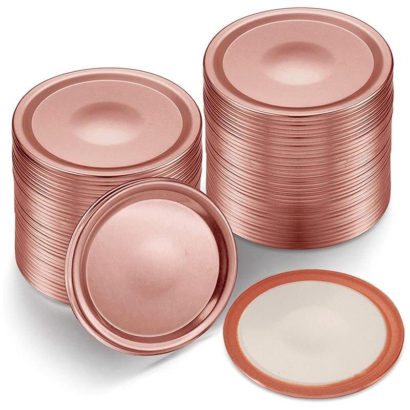 60 Pcs Split-Type Lids Metal Canning Jar Leak Proof Caps
