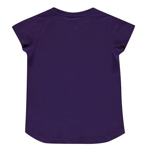 V Neck T Shirt Junior Girls - Purple - 9-10 Years