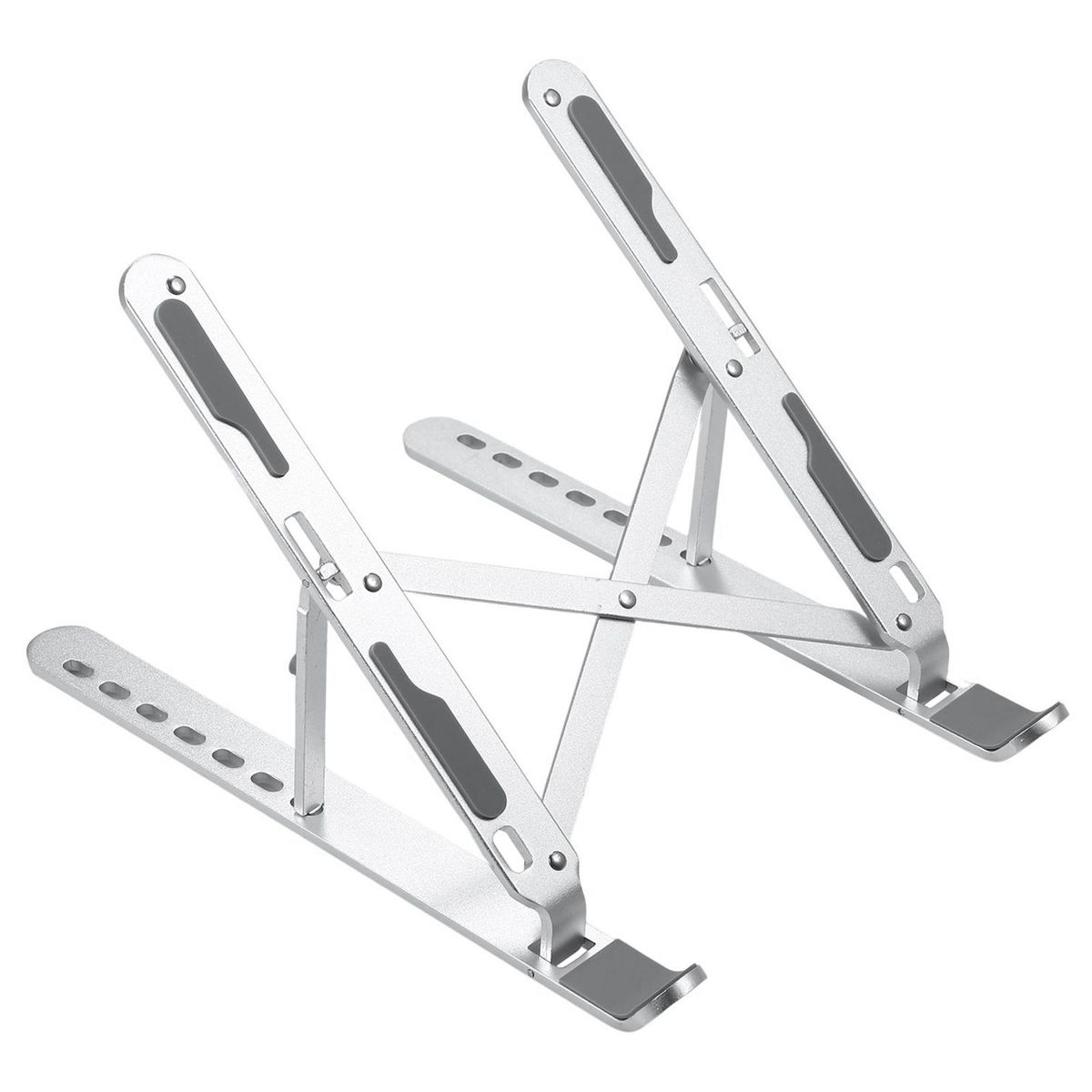 7-gear Adjustable Laptop Stand Portable Folding Aluminum Alloy Non-slip Laptop Tablet Bracket Stable Structure Silver