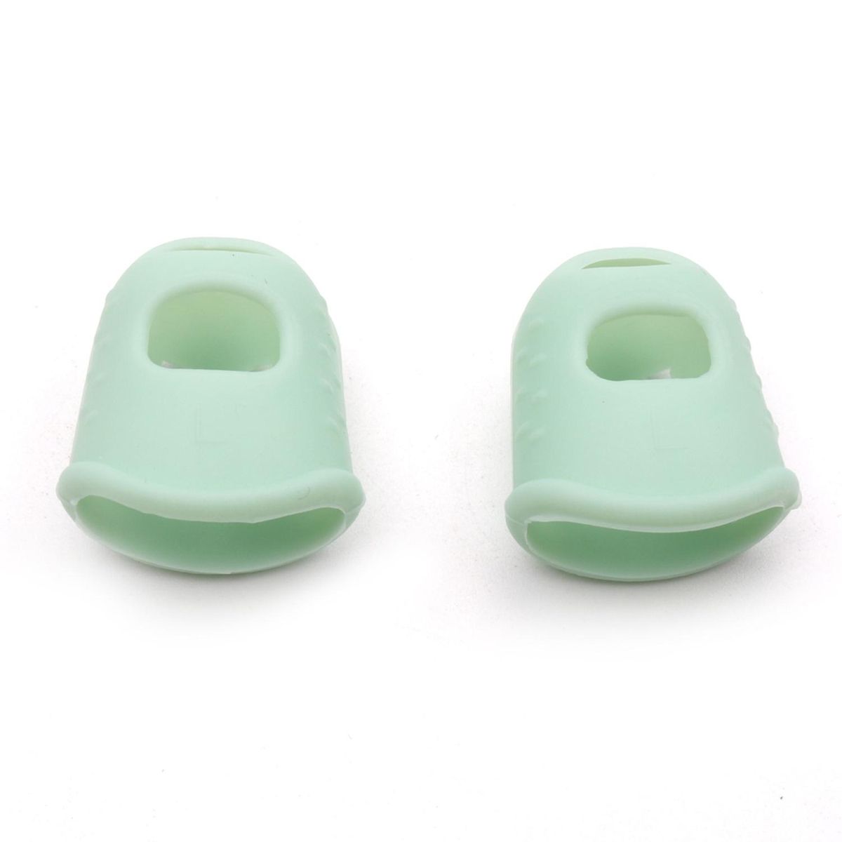 2pcs Kalimba Silicone Finger Fingertip Protectors for Kalimba Beginners Starters Green Large