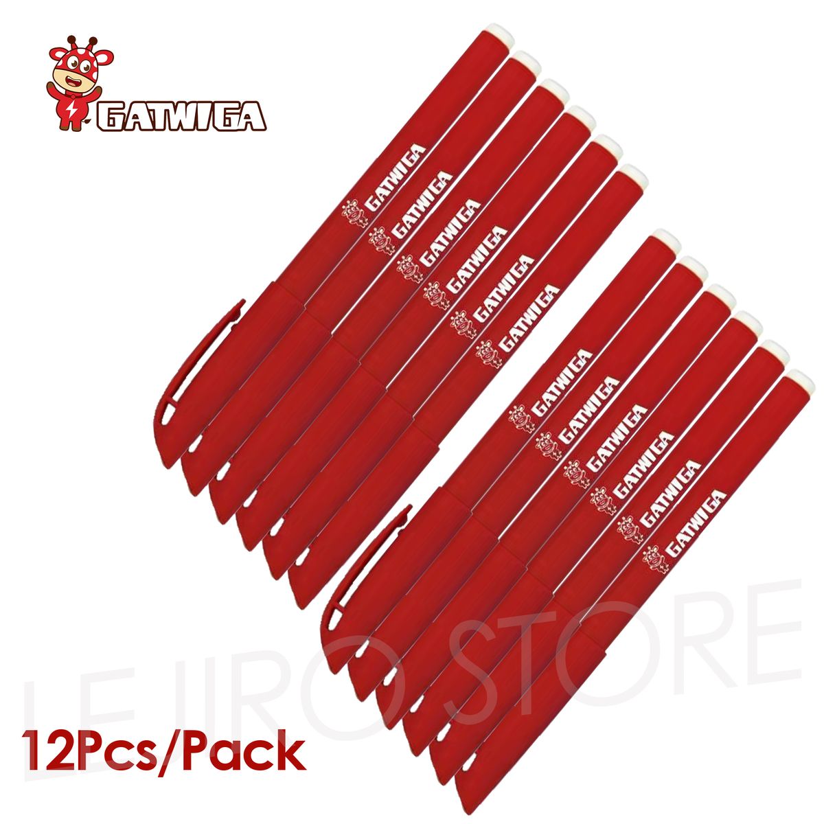 Black Ink Pen Refine For Writing - 12Pcs