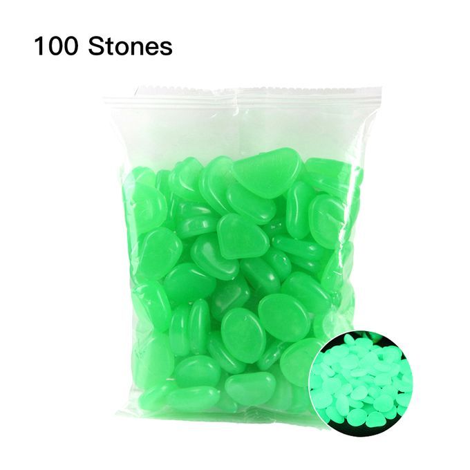 100pcs/Bag Luminous Pebbles Glow In The Dark Stones Home Fis
