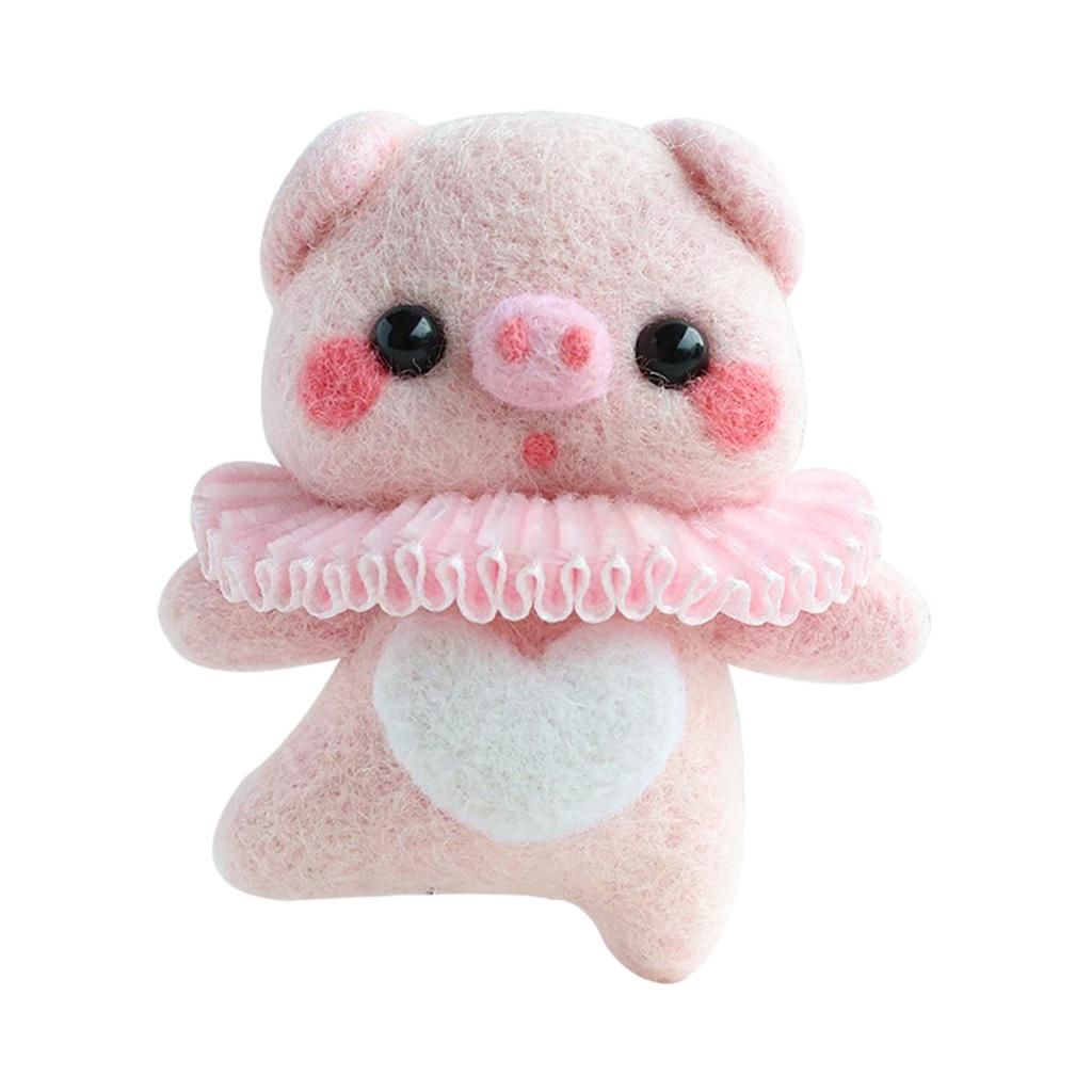DIY  Felting Kit, Felt Animals, Wool Felting Tools And Foam Pig