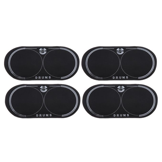 4pcs Black Double Pedal Patch For Bass Drum Percussion Instrument