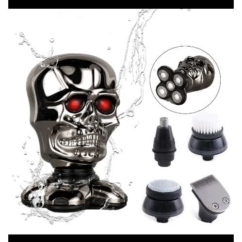 Multifunctional 5 In 1 Men Cordless Skull Rechargeable Hair Clipper Shaver