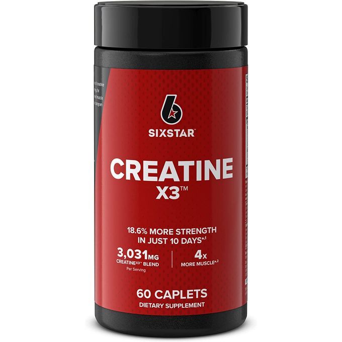 Six Star Creatine X3- Creatine Monohydrate Blend-60 Caplets