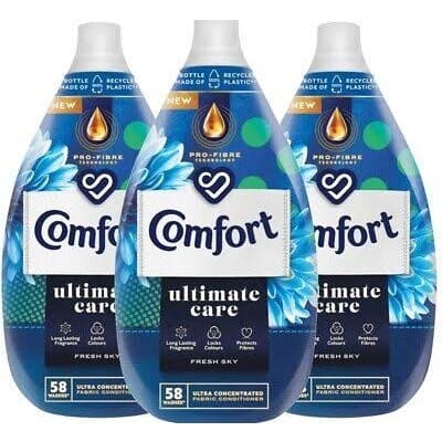 Ultimate Care Fresh Sky Concentrated Fabric Conditioner - 58w - 870ml X3