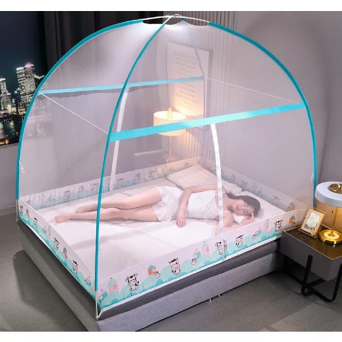 Mosquito Net - 6ft X 4ft - Round Collapsible Bed Tent 6 By 4 Double Zipper