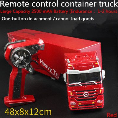 Radio Remote Control Toys Dump Truck  Semi-Trailer Model 6CH Vehicles L48cm