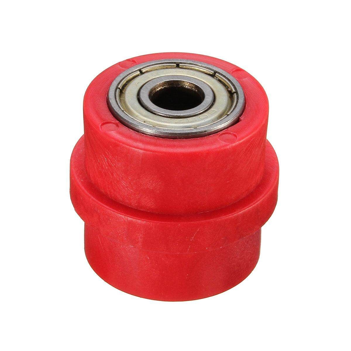 8mm Chain Roller Pulley Tensioner Pit Dirt Bike ATV Go Kart Motorcycle Red Red Aperture 8mm