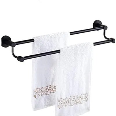 Double Towel Rail- 90cm - Black