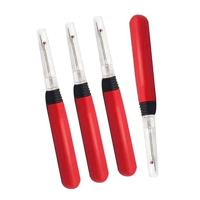 4Pieces Lighted Seam Ripper Thread  With Led Light Opening Seams