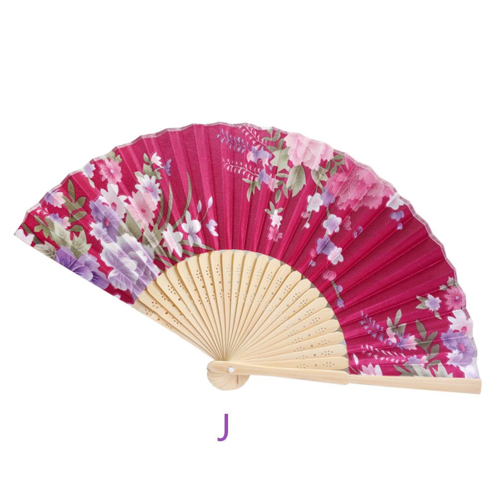 For Bamboo Vintage Flower Dance Gifts Fan Summer Held Party Wedding Chinese Party Colorful Folding Pocket Wedding Beautiful Hand