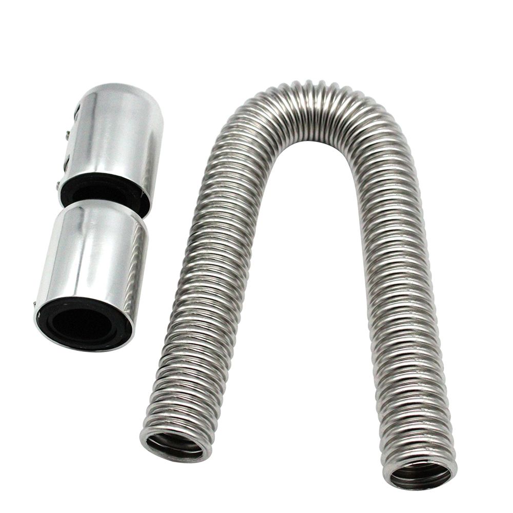 24" Flexible Upper Lower Radiator Hose Kit   Stainless Steel