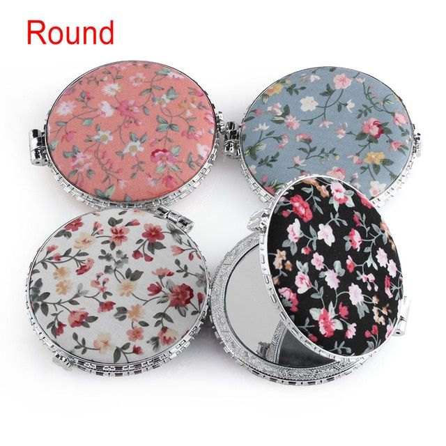 !1pc Portable Mini Vintage Makeup Mirrors