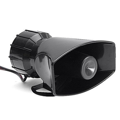 12V Loud Air Horn Siren For Car Boat Van Truck 7 Sounds PA System W/Mic - Black