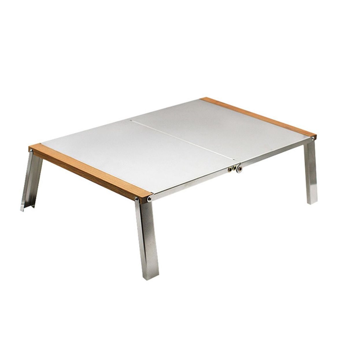Folding Table with Carry Bag Stainless Steel Desk for BBQ Outdoor Camping