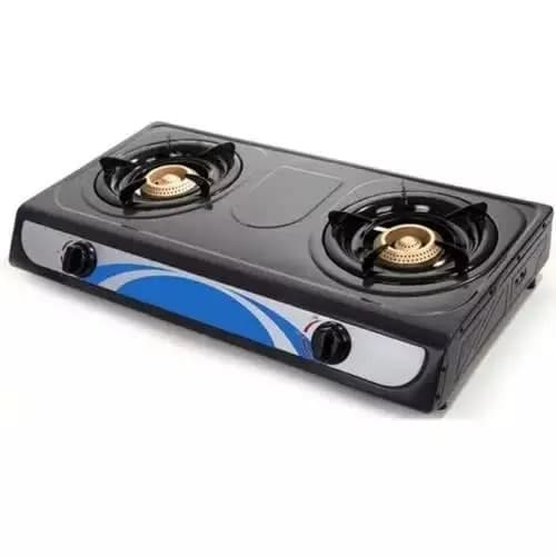 Double Gas Burner Glass Tabletop Cooker