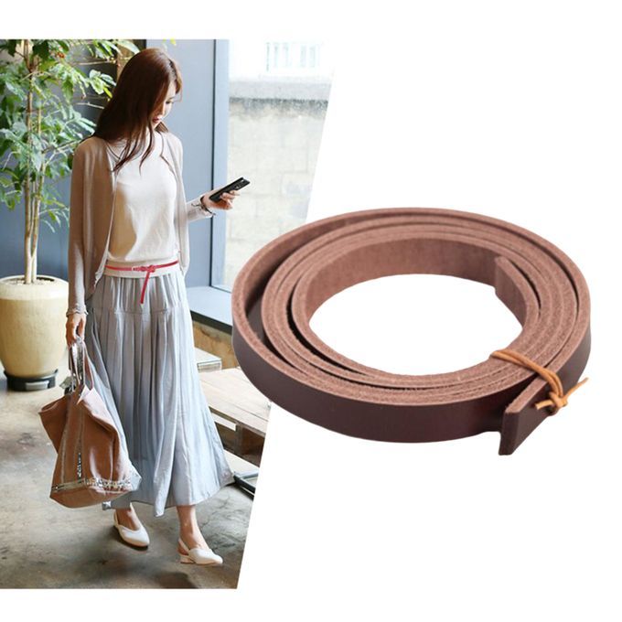 Leather Straps Pattern Leather Belt Strips For Projects DIY Brown