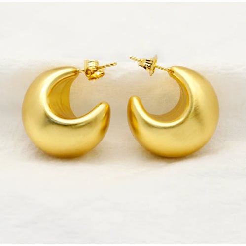 Half Moon Stud Earrings