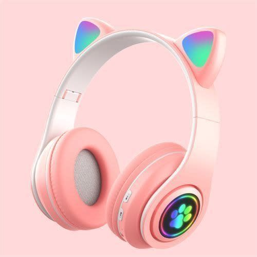 Cat Ear Wireless Bluetooth Headset - Pink