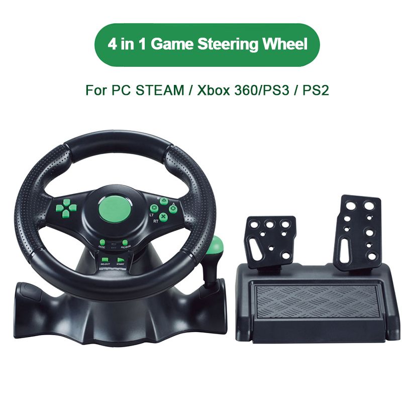 Gaming Steering Wheel PC STEAM Game Racing Wheel Controller For PS4/Switch/Xbox One/Xbox 360 Vibration Pedal  Accelerate 180&deg;