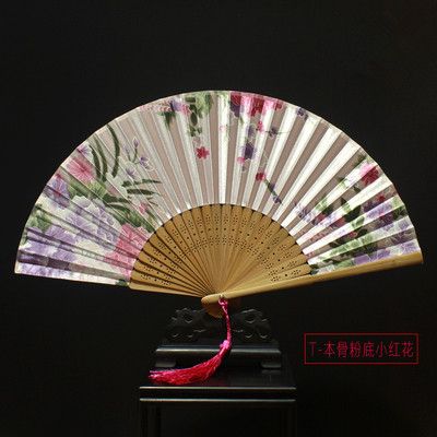 New Products Gifts, Vintage High Fan Free Fan 2018 Bamboo Quality Party Folding Wedding Folding Shipping Birthday Dancing,